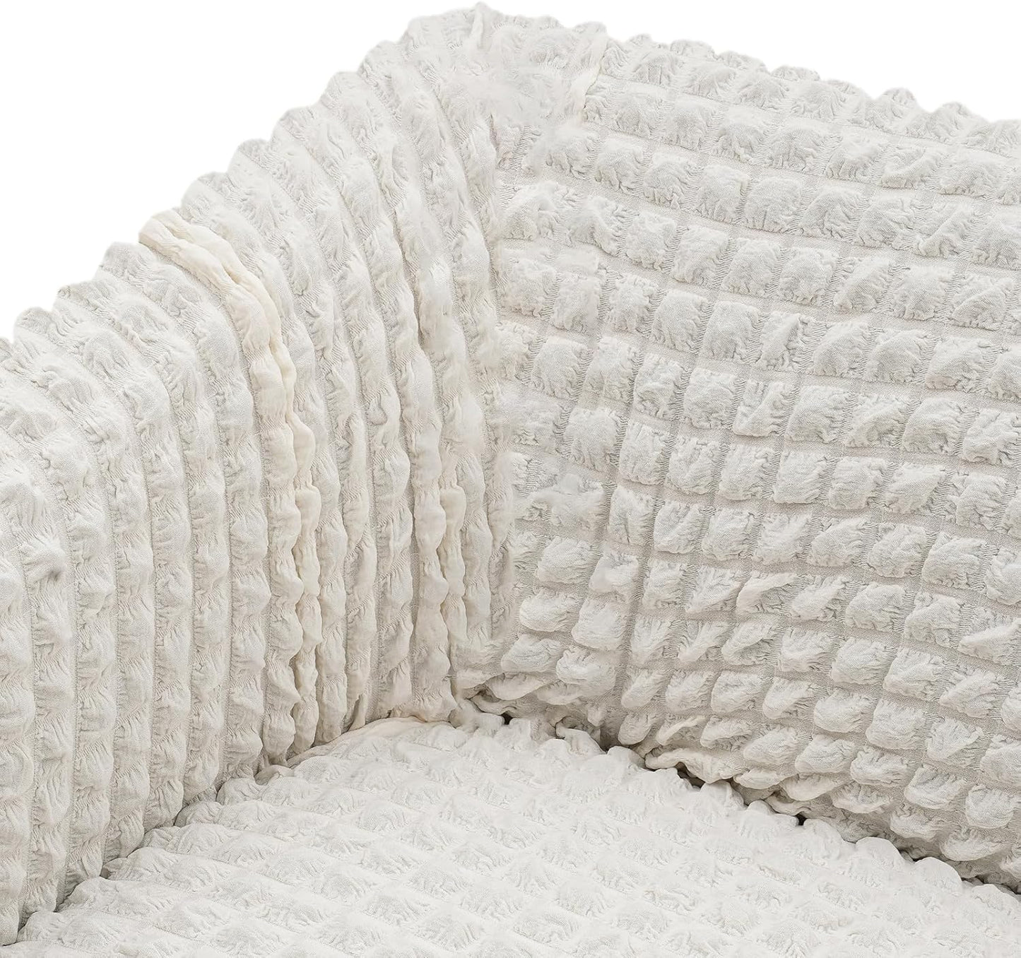 Couch Covers Armchair Stretch Slipcover (Cream White, Small) venionwa