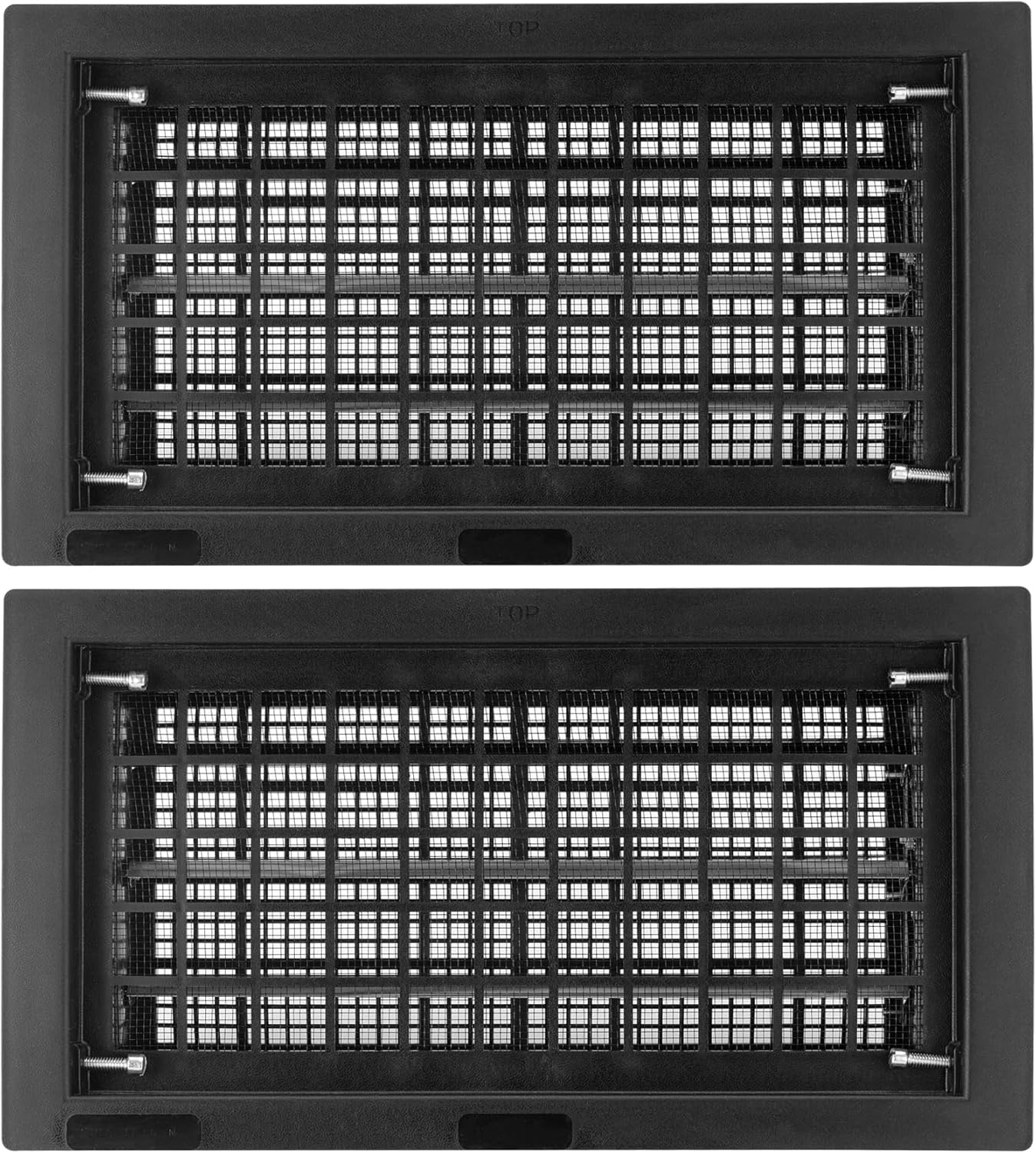 8" x 16" Automatic Foundation Vent for Ventilating Crawl Space Replacement Auto Air Vent, Black, 2 Pack Saiyugty