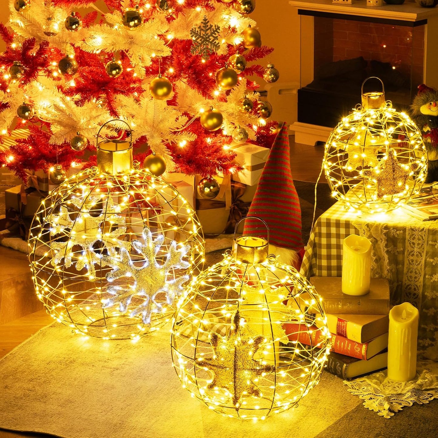 Goplus Pre-Lit Lantern Balls Set - Premium Holiday Decor
