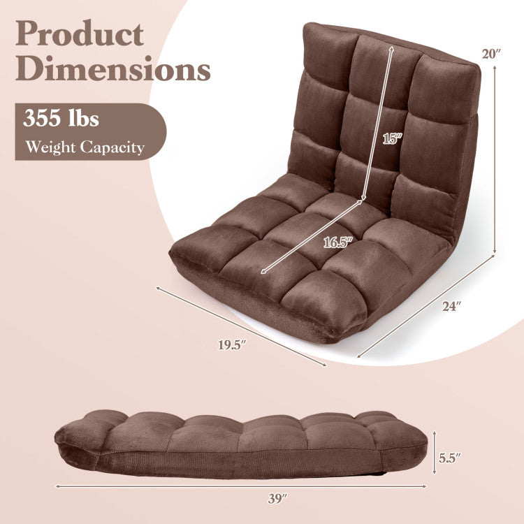 Costway Adjustable Floor Chair - 14-Position Luxury Comfort