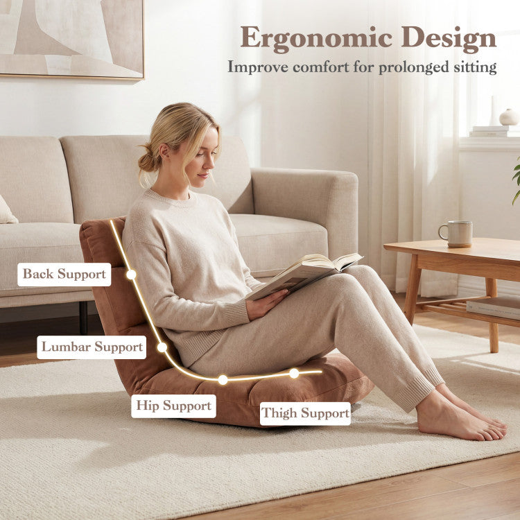 14-Position Adjustable Cushioned Floor Chair