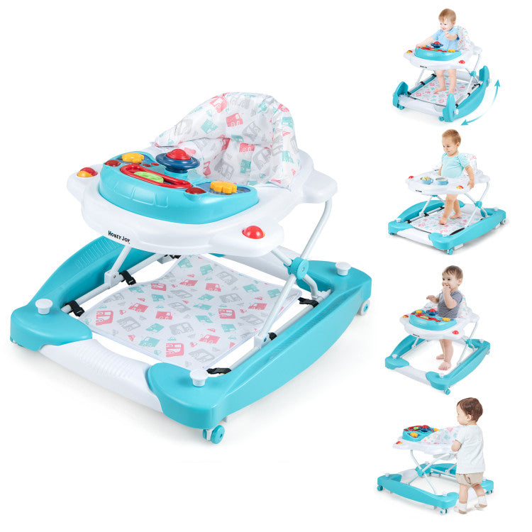 6 in 1 Foldable Baby Walker with Adjustable Height Honey Joy