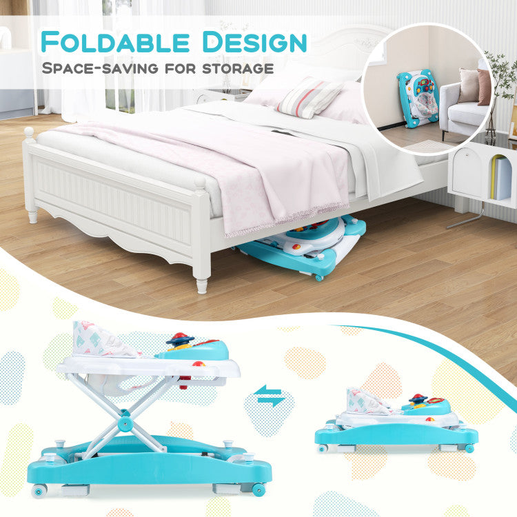 6 in 1 Foldable Baby Walker with Adjustable Height Honey Joy