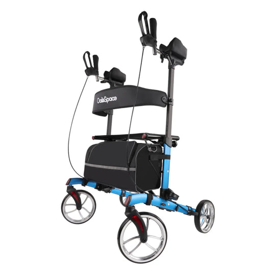 OasisSpace Aluminum Scooter w 10'' Wheels and Seat Compact Lightweight Oasis Space