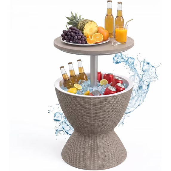 Cooler Bar Table, 15 Gallon Outdoor Cool Bar for Drinks Beer & Wine