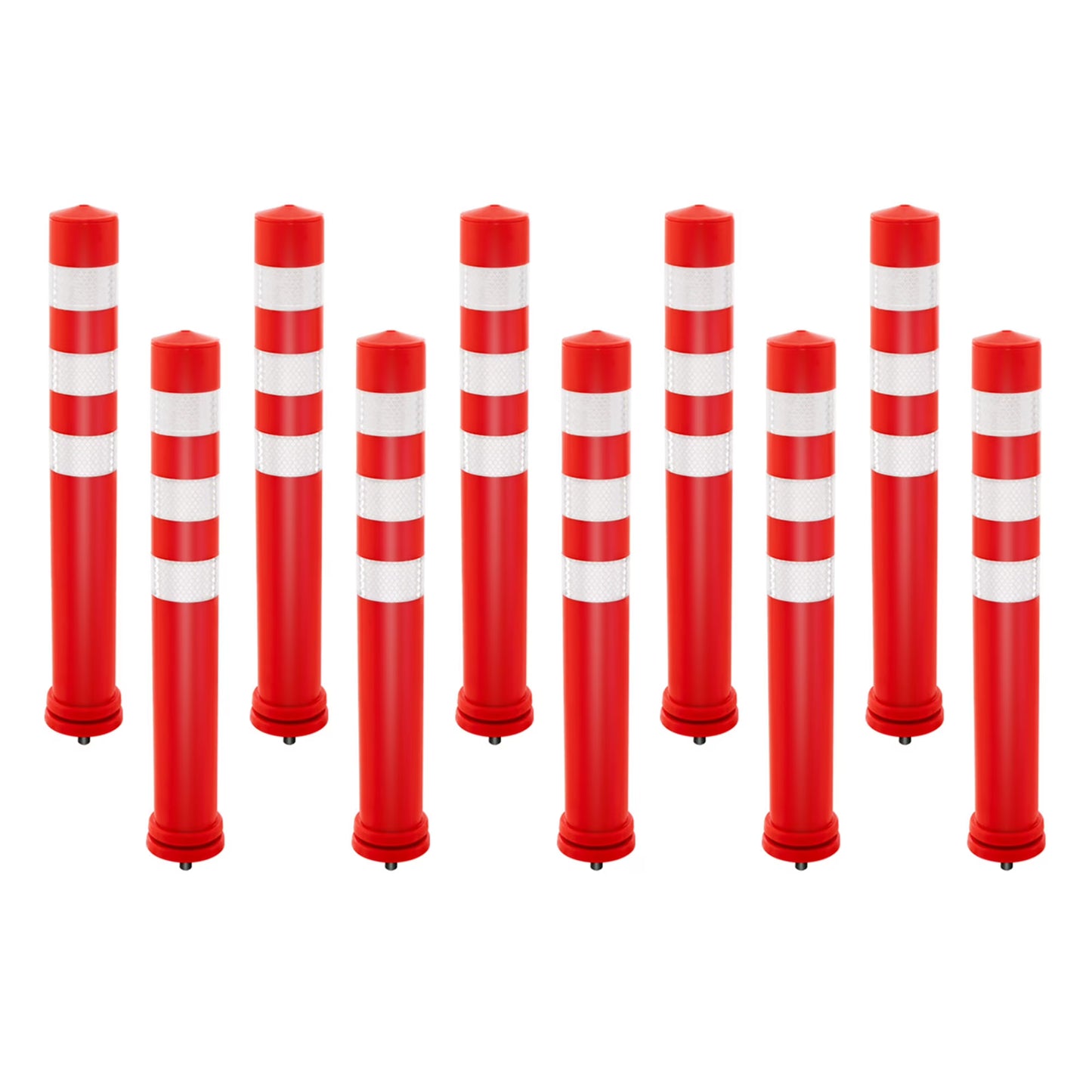 10 Pack Safety Bollard Post 26 inch Delineator Post Safety Parking Barrier