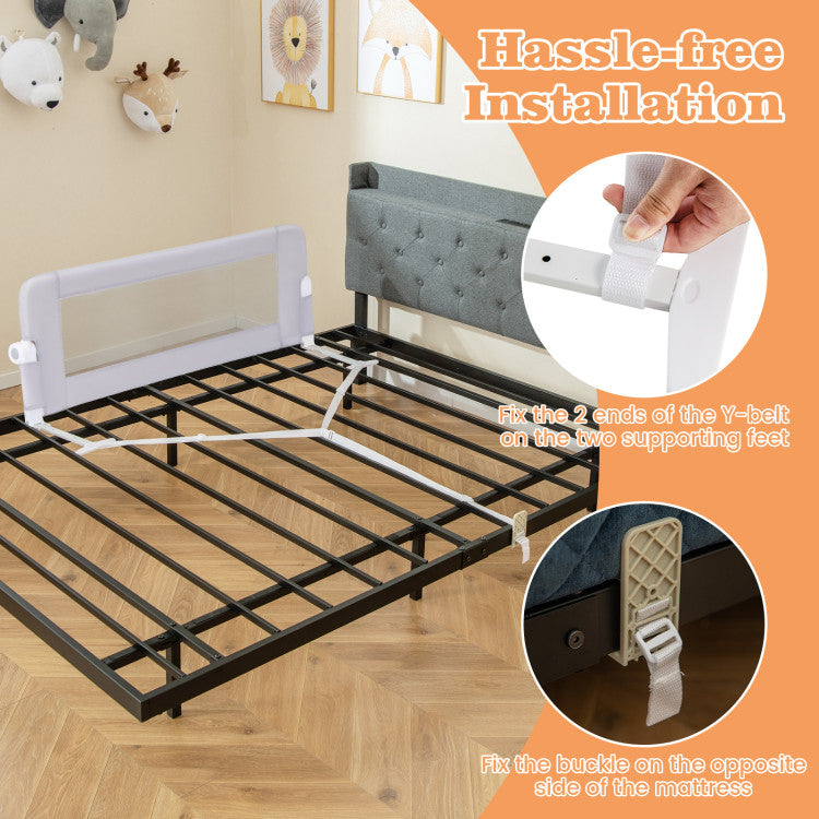 Foldable Bed Rail Swing Down Baby Bed Guard Rail