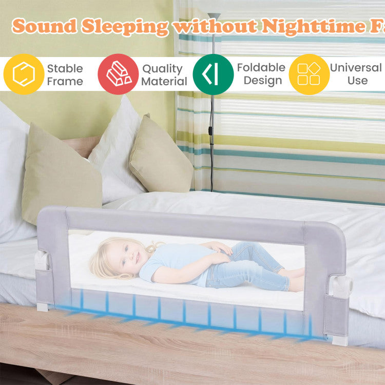Foldable Bed Rail Swing Down Baby Bed Guard Rail