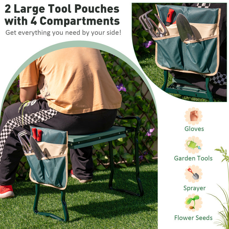 Garden Kneeler and Seat Folding Sturdy Gardening Stool