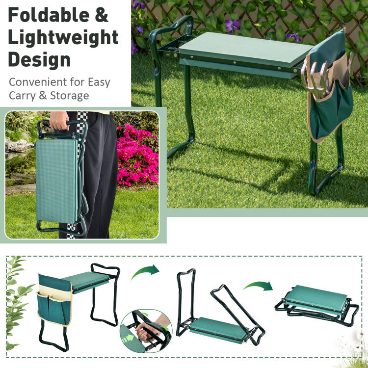 Garden Kneeler and Seat Folding Sturdy Gardening Stool