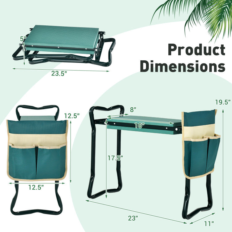 Garden Kneeler and Seat Folding Sturdy Gardening Stool