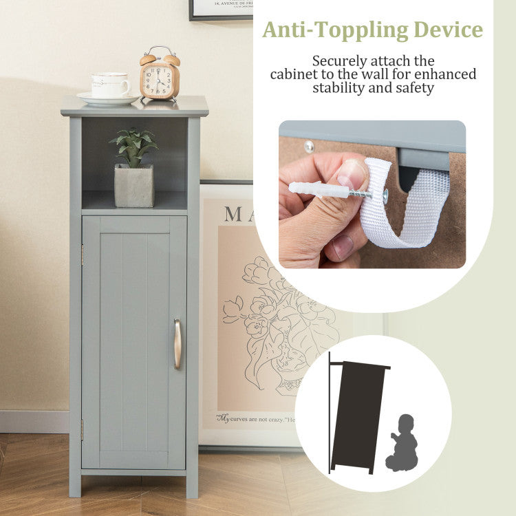 Bathroom Storage Organizer with 2-Tier Cabinet