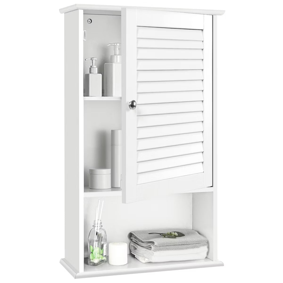 Wall Cabinet Hanging Bathroom Storage Cabinet 27.5'' Height Adjustable