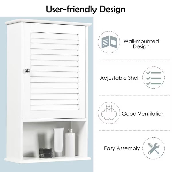 Wall Cabinet Hanging Bathroom Storage Cabinet 27.5'' Height Adjustable