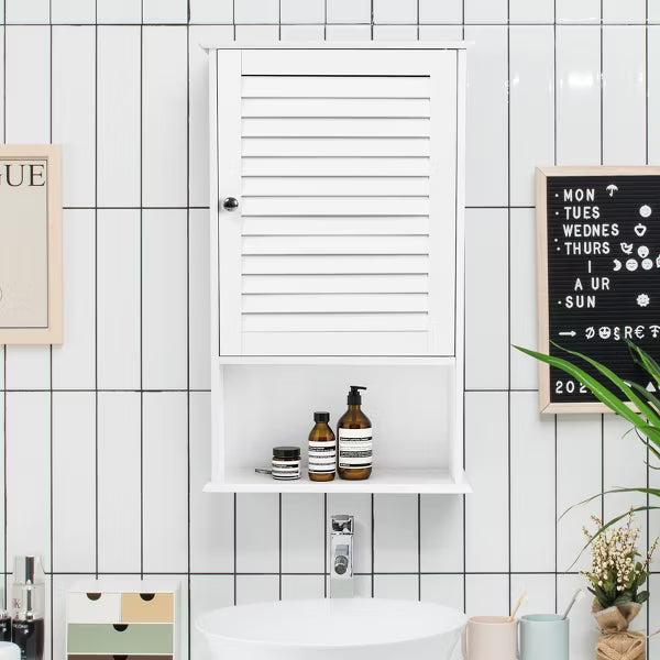 Wall Cabinet Hanging Bathroom Storage Cabinet 27.5'' Height Adjustable