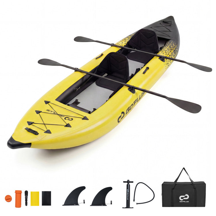 Inflatable 2-person Kayak Set with Aluminium Oars and Repair Kit