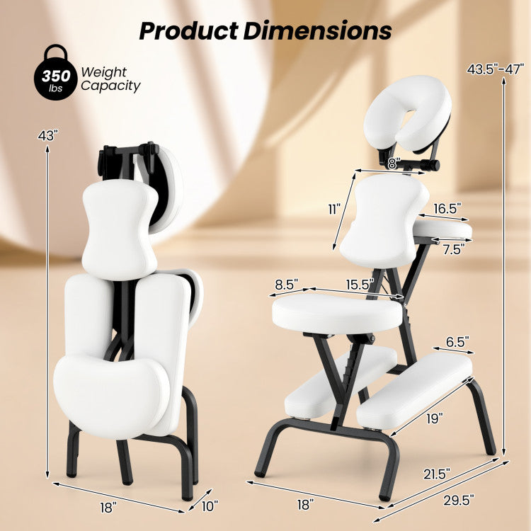 Costway Massage Chair - Premium PU Leather, Carry Bag