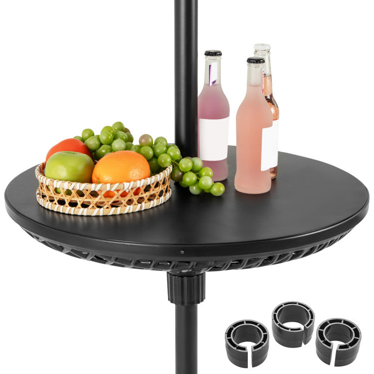 Patio Umbrella Table Tray Adjustable with Umbrella Poles