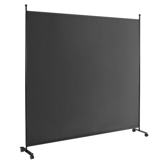 6 Feet Single Panel Rolling Room Divider with Wheels