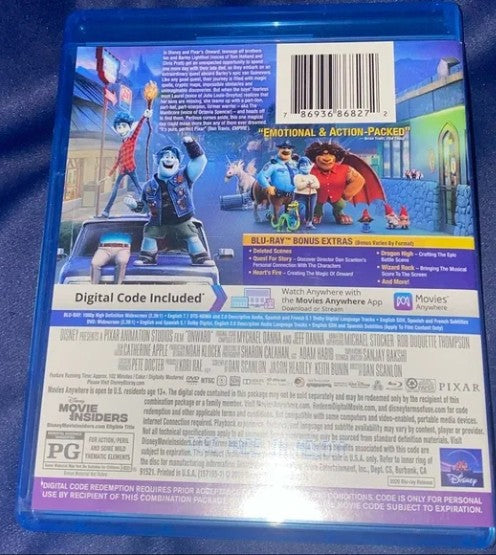 Onward - Blu- Ray Disk Disney