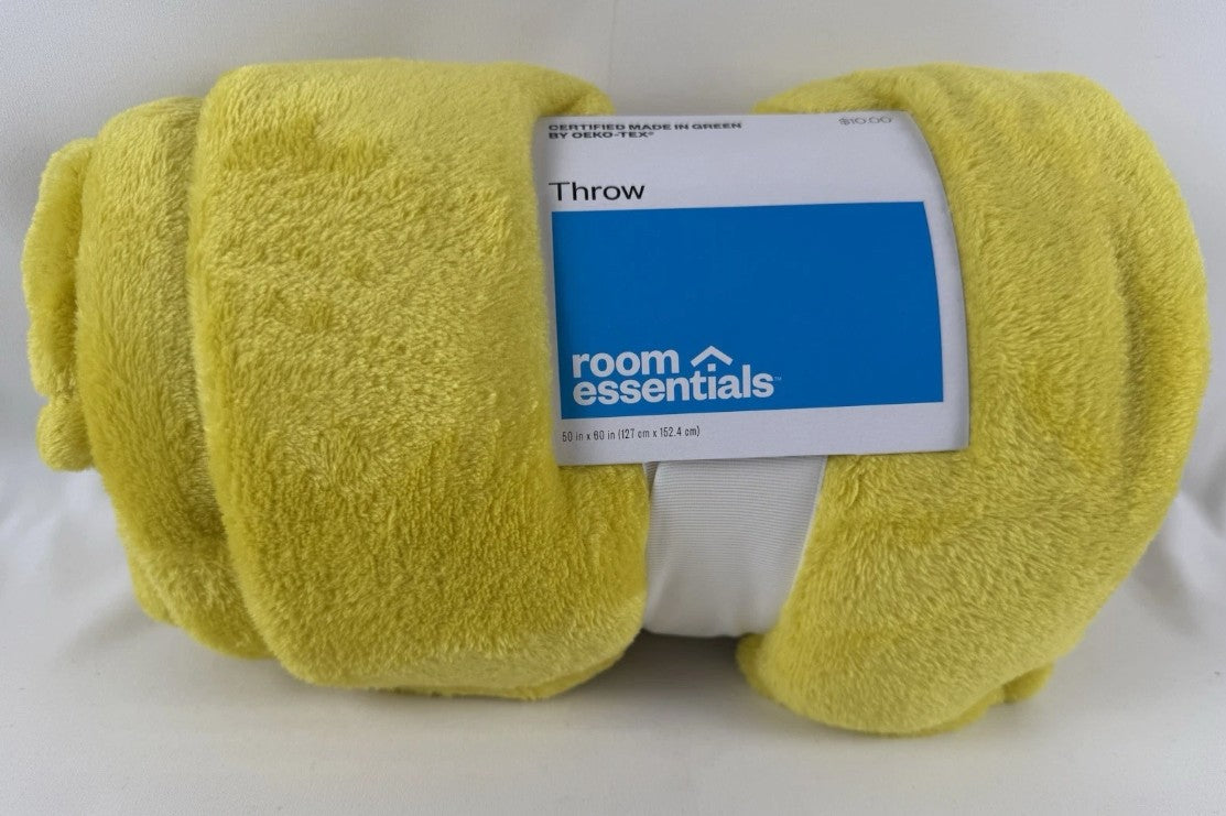 Room Essentials Yellow Throw Blanket - Soft & Machine Washable