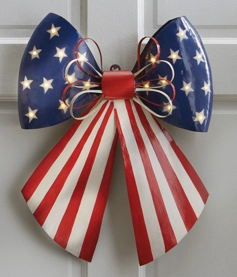 Lit Red, White and Blue Metal Swag