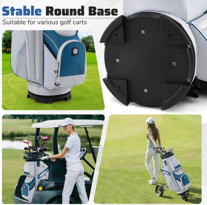 Golf Cart Bag with 14-Way Full Length Dividers