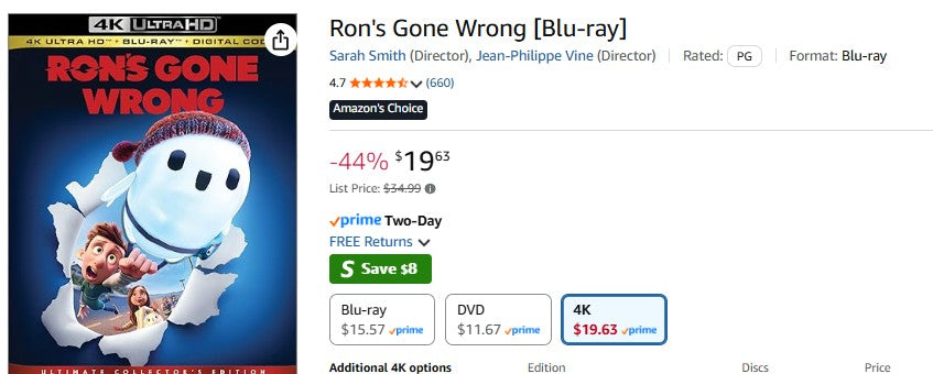 Ron's Gone Wrong [Blu-ray] Disney