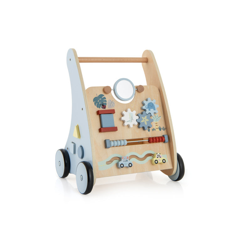 Wooden Baby Push and Pull with Multi-Activity Learning Center