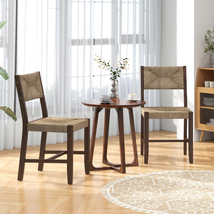Wooden Dining Chair Set of 2 for Kitchen Dining Room Costway