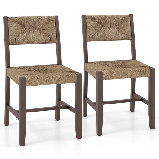 Wooden Dining Chair Set of 2 for Kitchen Dining Room Costway