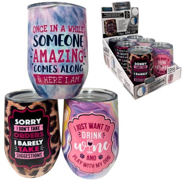 Wine Tumblers - The 12OZ Wine - Vac Sealed Stainless Steel St. Louis Wholesale LLC