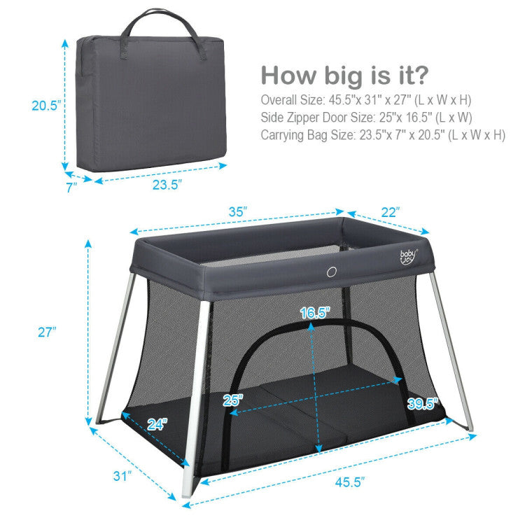 Lightweight Foldable Baby Playpen with Carrying Bag