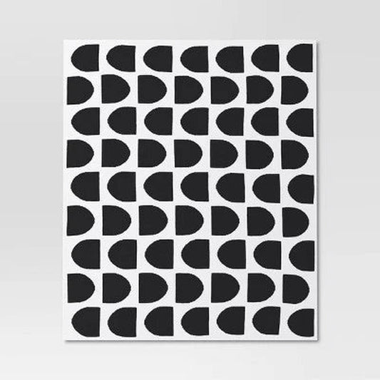 Threshold Geometric Knit Reversible Throw Blanket - Black