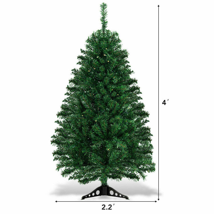 Costway 4ft Tabletop Christmas Tree - LED Lights, Premium PVC