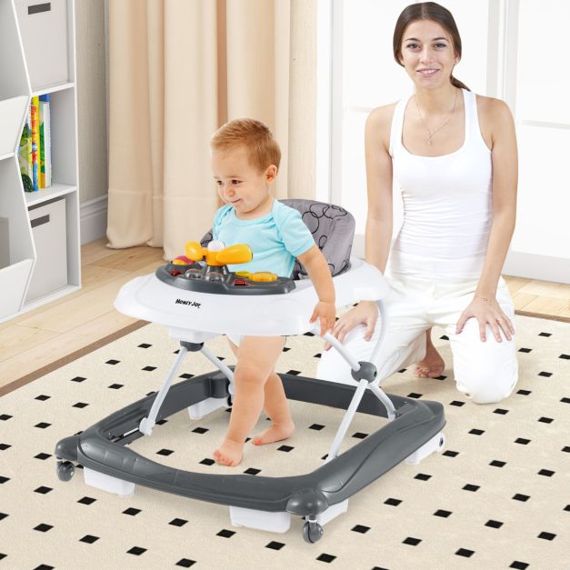 Foldable Baby Walker Toddler Activity Center Push Walker Costway