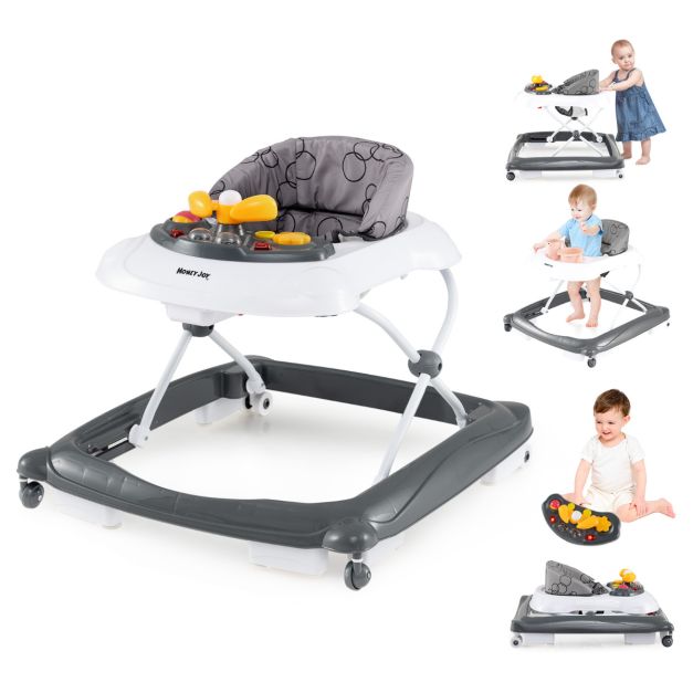 Foldable Baby Walker Toddler Activity Center Push Walker Costway