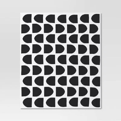 Threshold 60x50" Geometric Jacquard Knit Reversible Throw Blanket, Black Threshold
