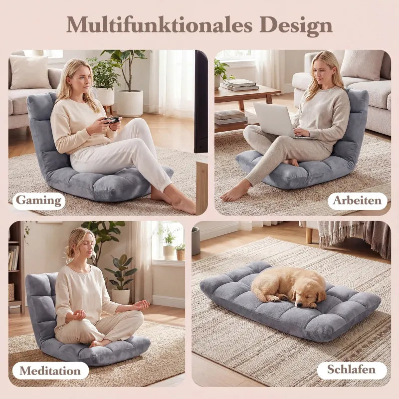 Adjustable Folding Floor Gaming Chair