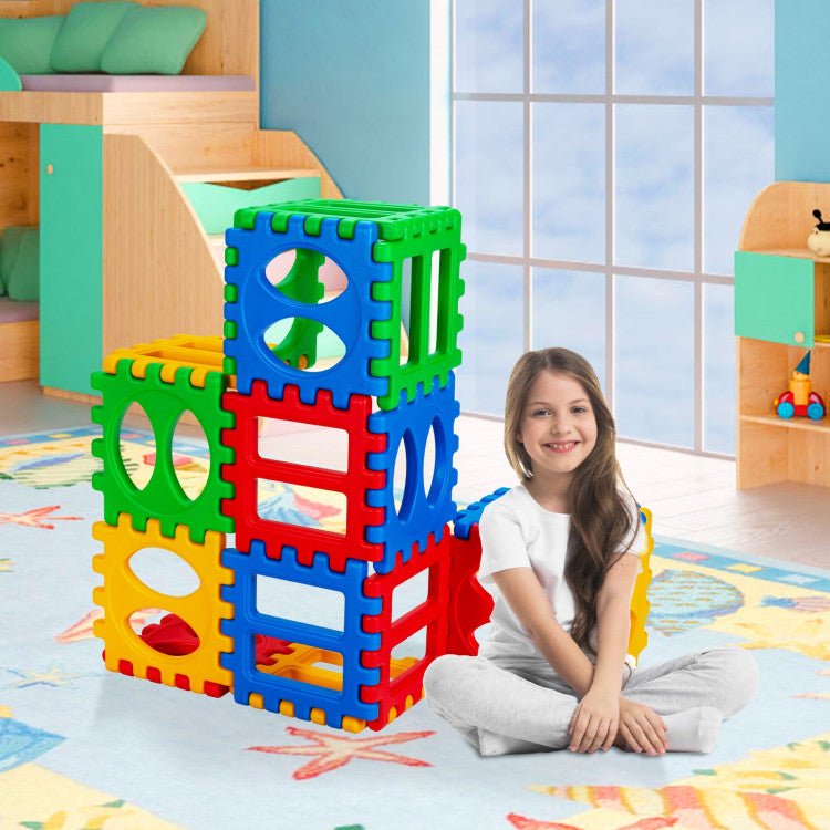 Costway Waffle Block Set - 32pc Premium Kids Building Toy