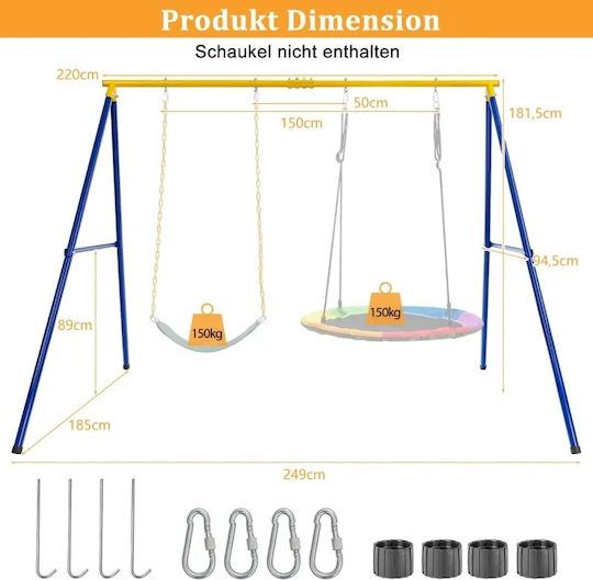 Costway Nest Swing Double Blue - Frame Only
