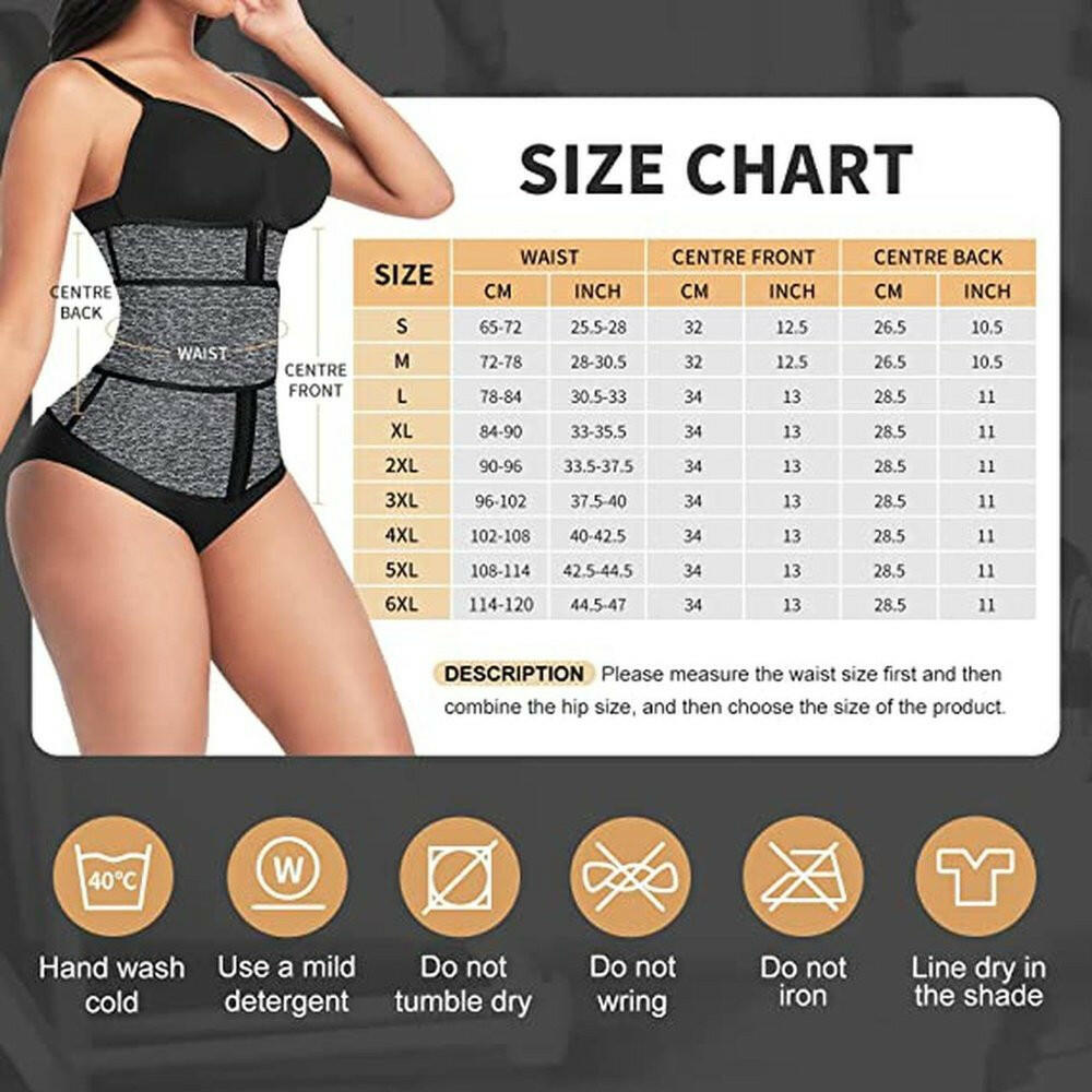 Waist Trainer for Women Plus Size Neoprene -  Gray - T&S Outlets
